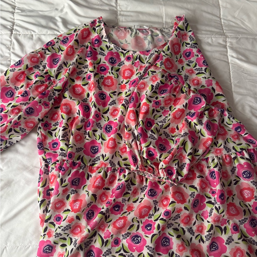 First Love Pink and Purple Floral Top